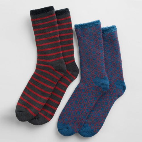 Seasalt Men's Cabin Socks Pack of 2 Foundation Mix