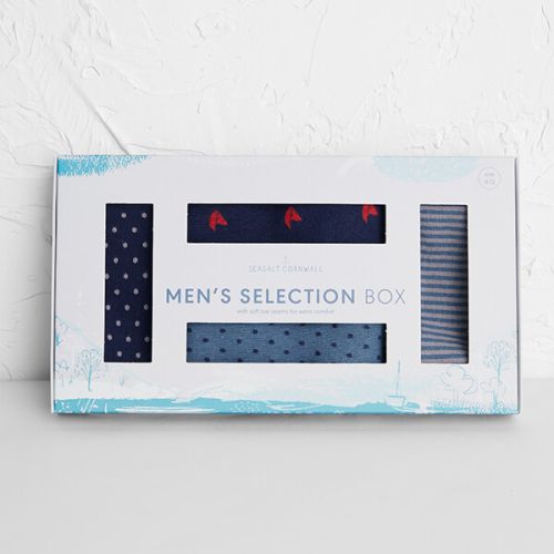 Seasalt Men's Selection Box Socks Pack Quiet Lane Mix