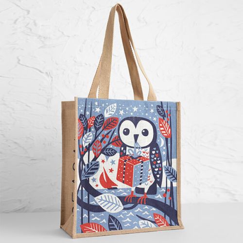 Seasalt Jute Shopper Gift Owl