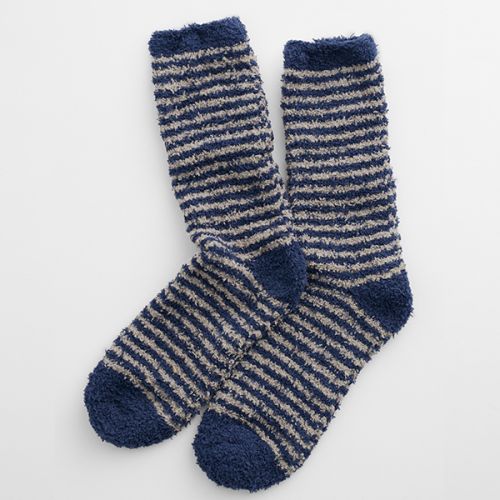 Seasalt Short Men's Fluffies Socks Canvas Midnight Bisque