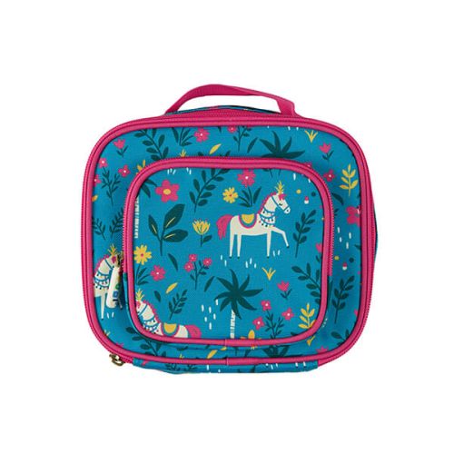 Frugi Organic Teal Indian Horse Pack A Snack Lunch Bag