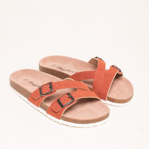 Brakeburn Orange Multistrap Sandal Size 4