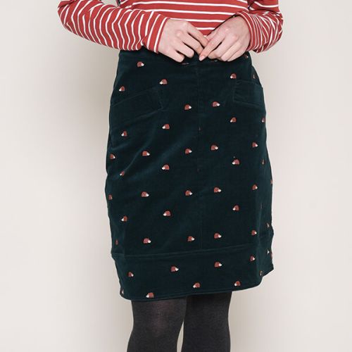 Brakeburn Embroidered Cord Skirt
