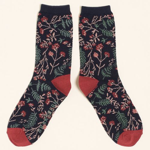 Brakeburn Winter Floral Socks One Size Fits 4-8