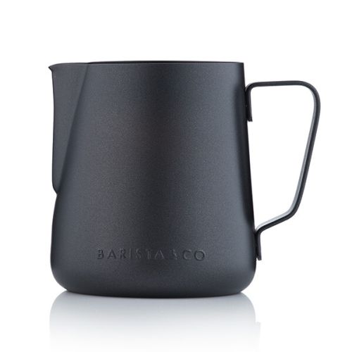 Barista & Co Beautifully Crafted Core Stainless Steel Milk Jug Black Non-Stick 420ml