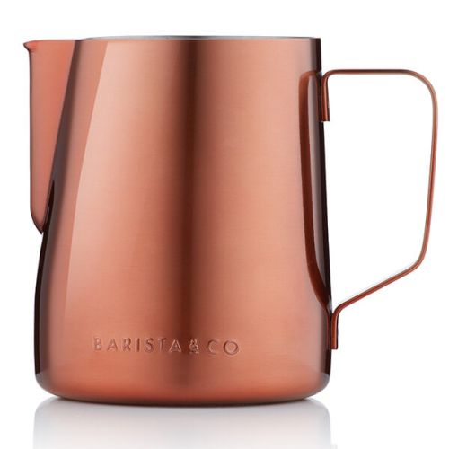 Barista & Co Beautifully Crafted Core Stainless Steel Milk Jug Copper 600ml