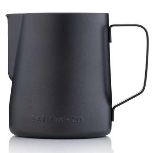 Barista & Co Beautifully Crafted Core Stainless Steel Milk Jug Black Non-Stick 600ml
