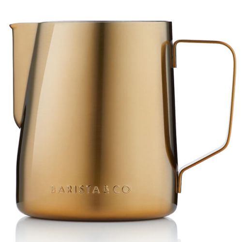 Barista & Co Beautifully Crafted Core Stainless Steel Milk Jug Gold 600ml