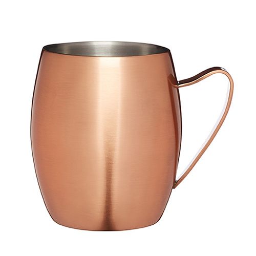 BarCraft Copper Finish Double Walled Moscow Mule Mug