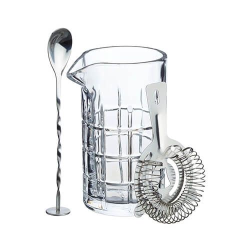 BarCraft Mixing Glass And Strainer Set