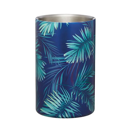 BarCraft Double Walled Palm Print Wine Cooler