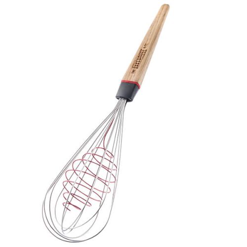 Bakehouse & Co Ash Wooden Handle Stainless Steel Whisk