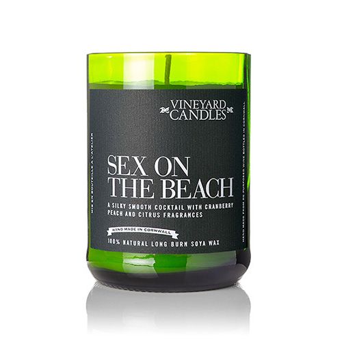 Vineyard Wine Bottle Sex on the Beach Cocktail Candle