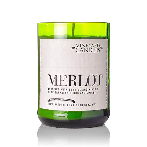 Vineyard Wine Bottle Merlot Candle