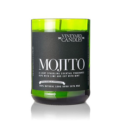 Vineyard Wine Bottle Mojito Cocktail Candle