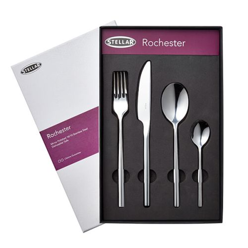 Stellar Rochester Polished 24 Piece Cutlery Gift Box Set