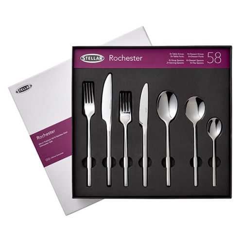Stellar Rochester Polished 58 Piece Cutlery Gift Box Set