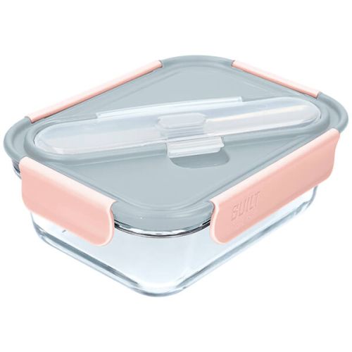 Built Mindful Glass 900ml Lunch Box with Cutlery