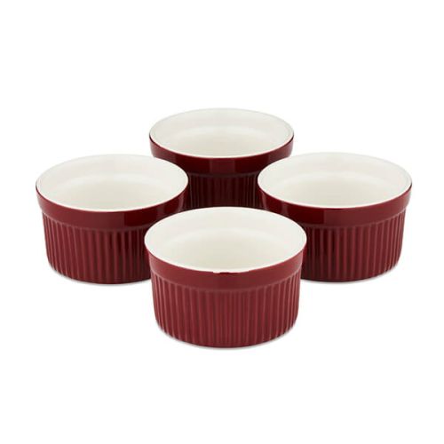 Barbary & Oak Ceramic Ramekins, Set of 4 Red