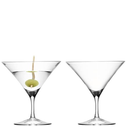 LSA Bar Martini Glass 180ml Clear Set of Two