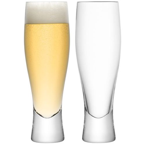 LSA Bar Lager Glass 400ml Clear Set of Two