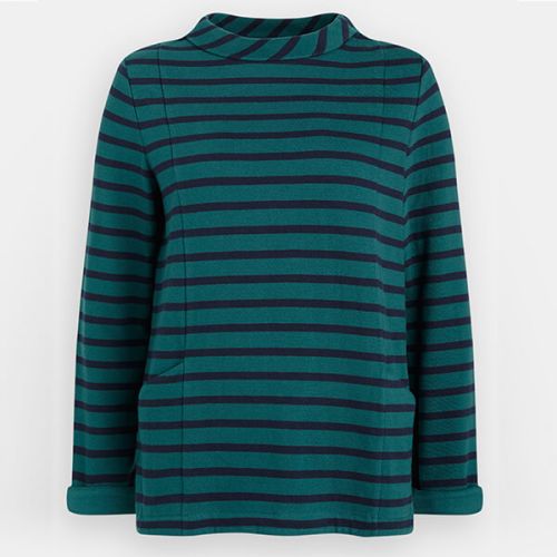 Seasalt Bareroot Sweatshirt Breton Deep Sea Dark Night Size 22