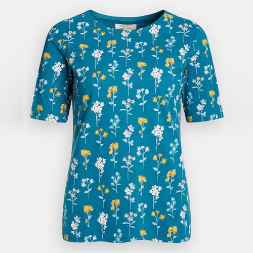 Seasalt Poisson Top Floral Study Swell