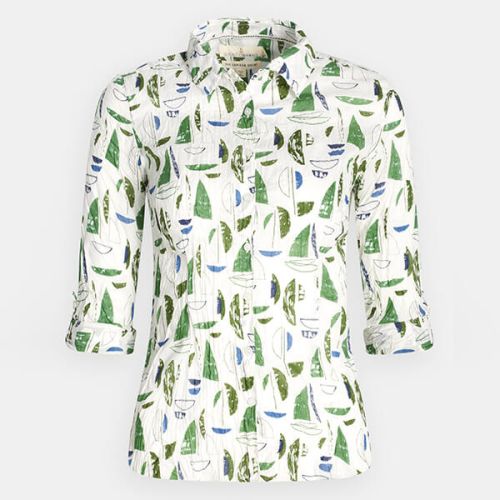 Seasalt Larissa Shirt Summer Sailboats Heath Size 12
