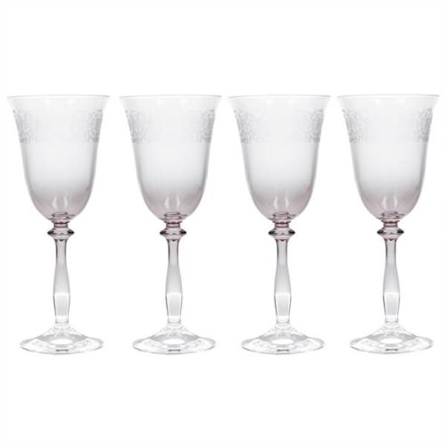 Katie Alice The Collection Set Of 4 Etched Wine Glasses