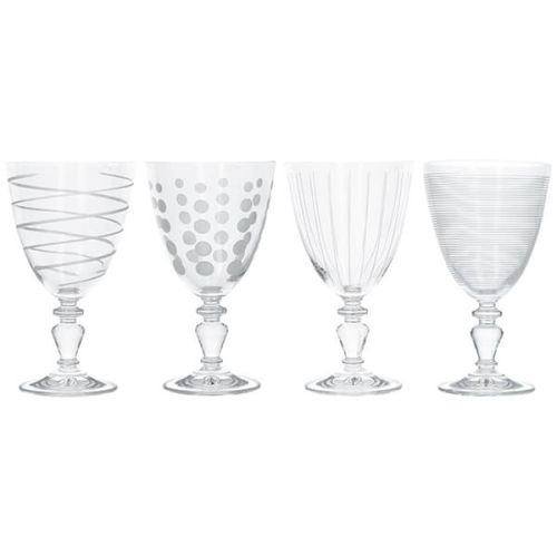 Mikasa Cheers Set Of 4 Glass Goblets