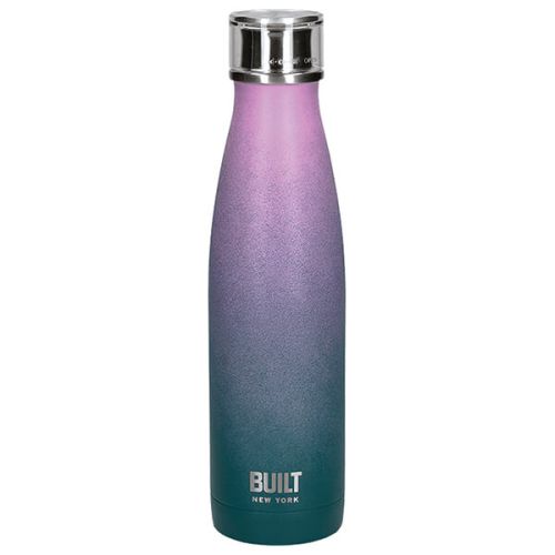 Built 500ml Double Walled Stainless Steel Water Bottle Pink & Blue Ombre