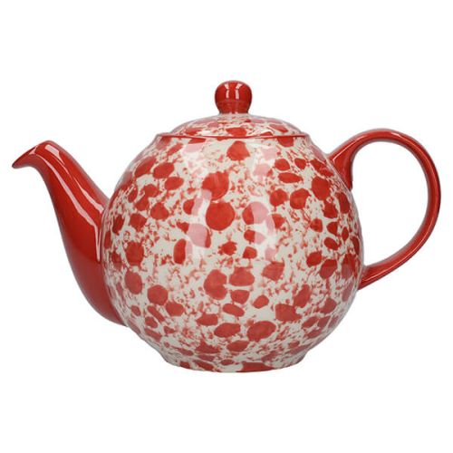 London Pottery Splash Globe 4 Cup Teapot Red