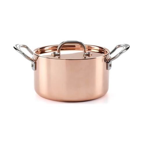 Samuel Groves Copper Induction 18cm Casserole Pan with Lid