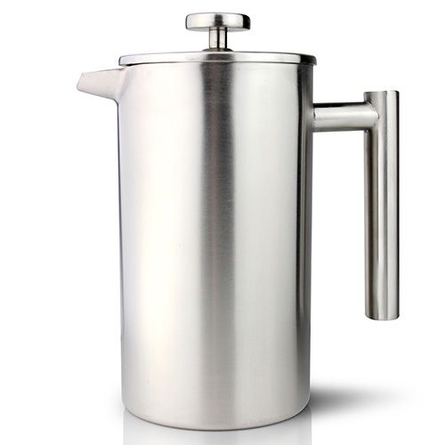Grunwerg Double-wall Satin Straight Sided Cafetiere 12 Cup