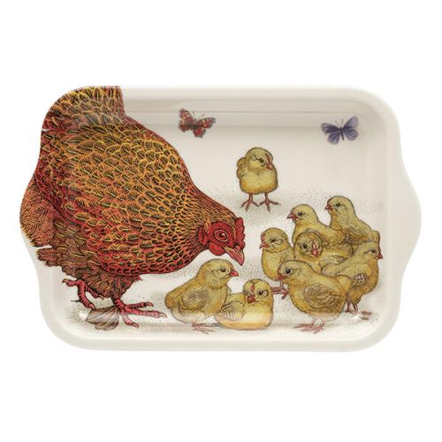Vanessa Lubach Chickens Small Melamine Tray