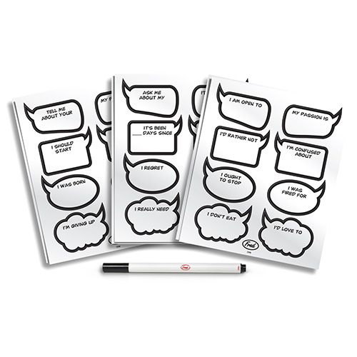 Fred Chit Chats Set of 48 Glass Markers