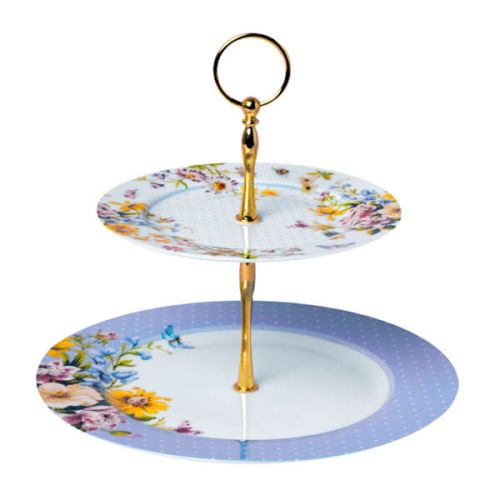 Katie Alice English Garden Two Tier Cake Stand