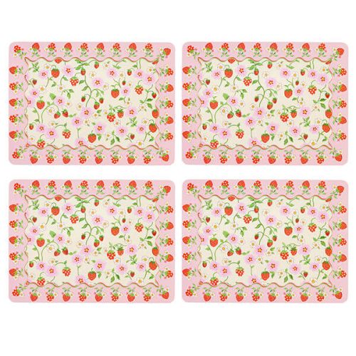 Cath Kidston Strawberry Set of 4 Cork Backed Placemats