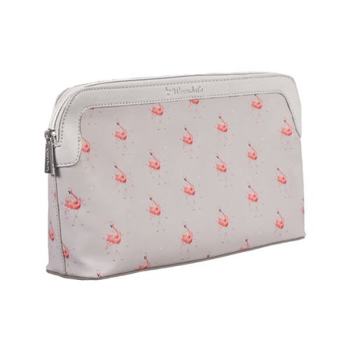 Wrendale Designs 'Pink Lady' Flamingo Large Cosmetic Bag