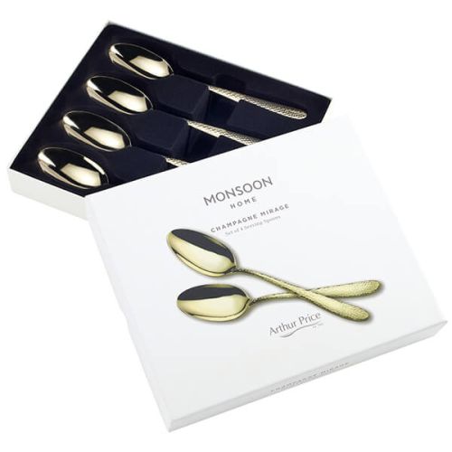Arthur Price Monsoon Champagne Mirage Set of 4 Serving Spoons