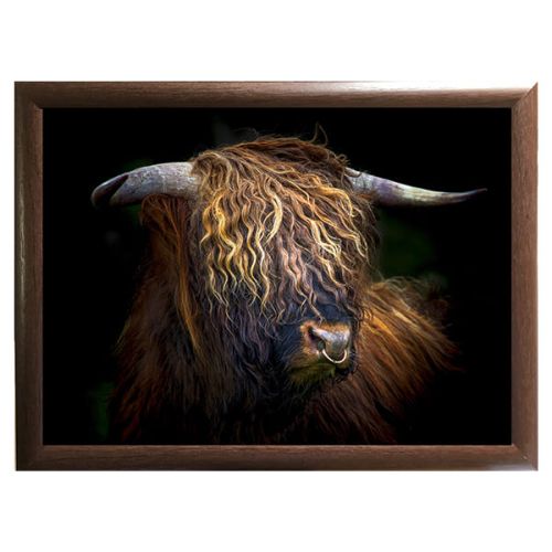 Country Matters Highland Bull Lap Tray