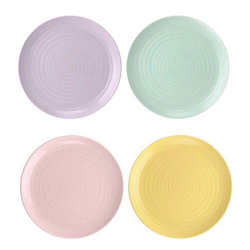 Sophie Conran Colour Pop Set Of 4 Coupe Plates Assorted Colours 8.5