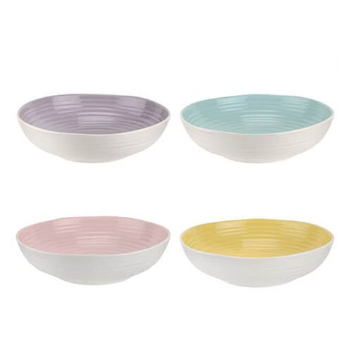 Sophie Conran Colour Pop Set Of 4 Coupe Pasta Bowls Assorted Colours