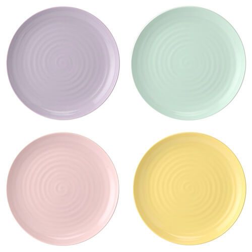 Sophie Conran Colour Pop Set Of 4 Coupe Plates Assorted Colours 10.5