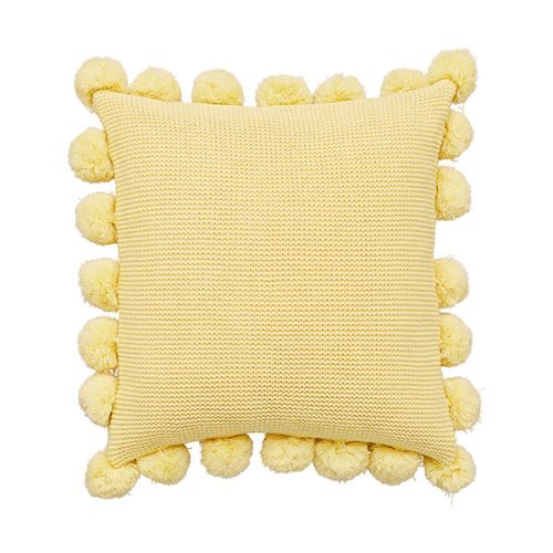 Katie Piper Reset Pom Pom Cushion 50 x 50cm Yellow