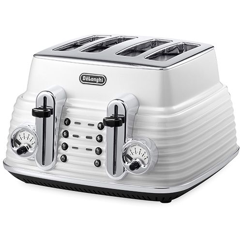Delonghi Scultura 4 Slot Toaster White