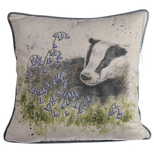 Wrendale A Country Gent, Badger Cushion