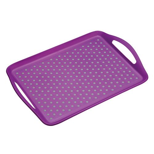 Colourworks Anti-Slip Serving Tray Purple