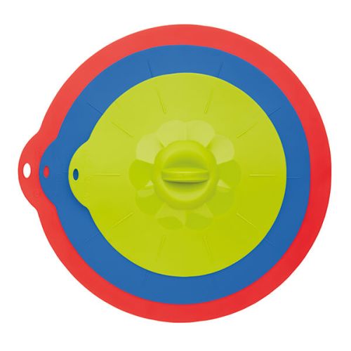 Colourworks Set of Three Multi-Function Silicone Suction Lids