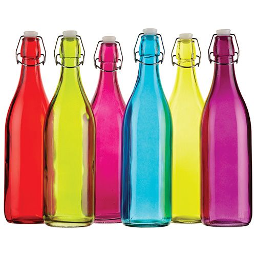 Colourworks Set Of 6 Assorted 1 Litre Bottles